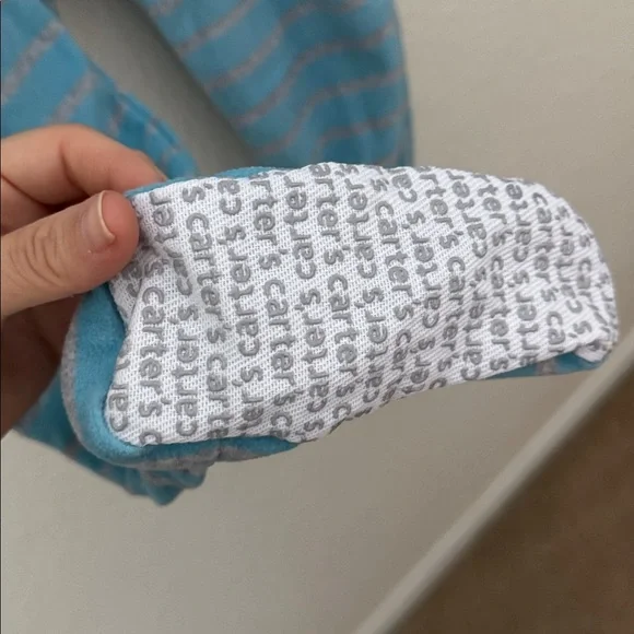 Carter’s Boys Pajamas 2-Pack Size 3T Footed Sleepers Trucks & Stripes - Picture 12 of 12